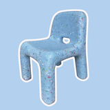 Dark Blue Confetti Kids Chair Jellybean Interiors