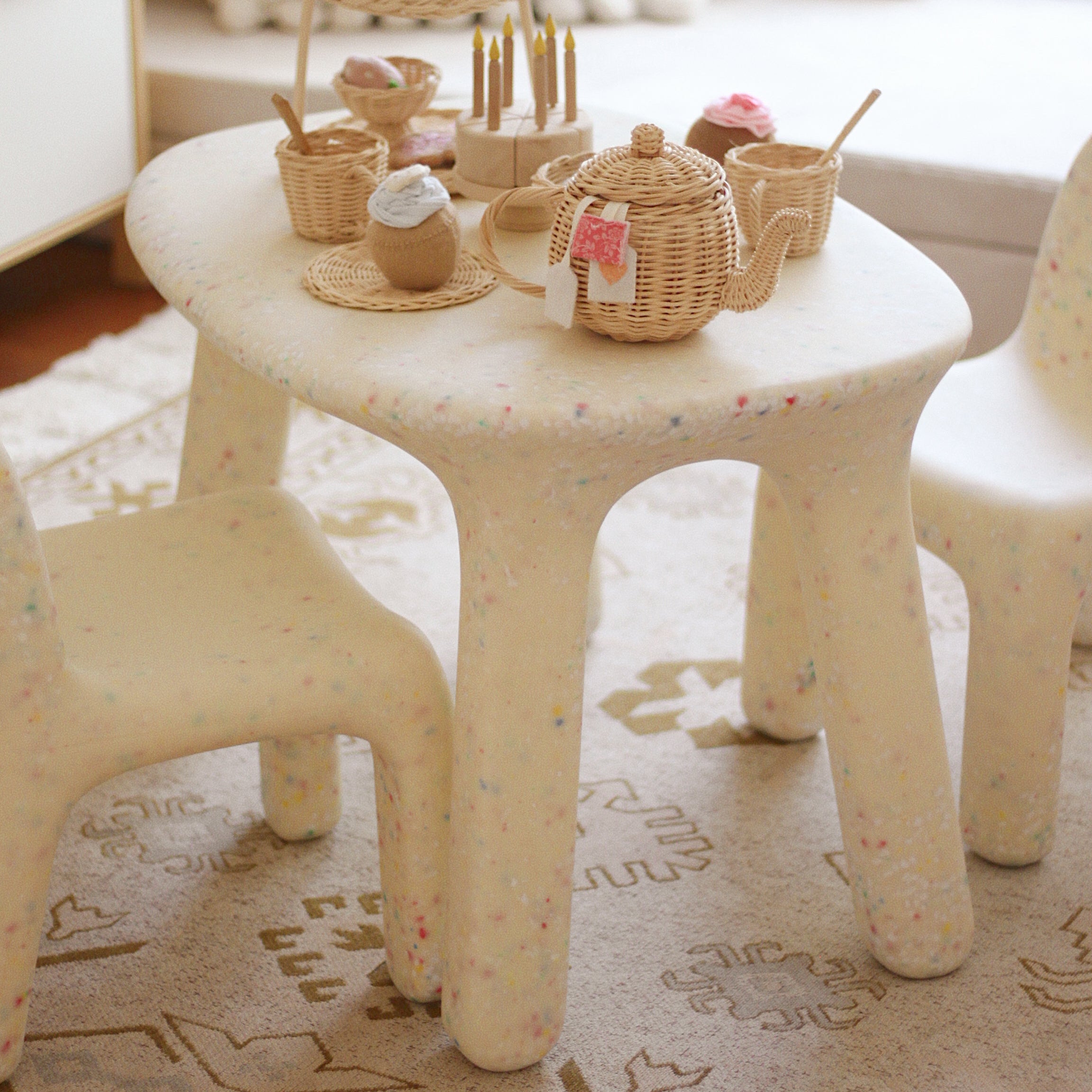 Decorative item with intricate patterns on a textured surface