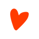 Red heart shape on a white background