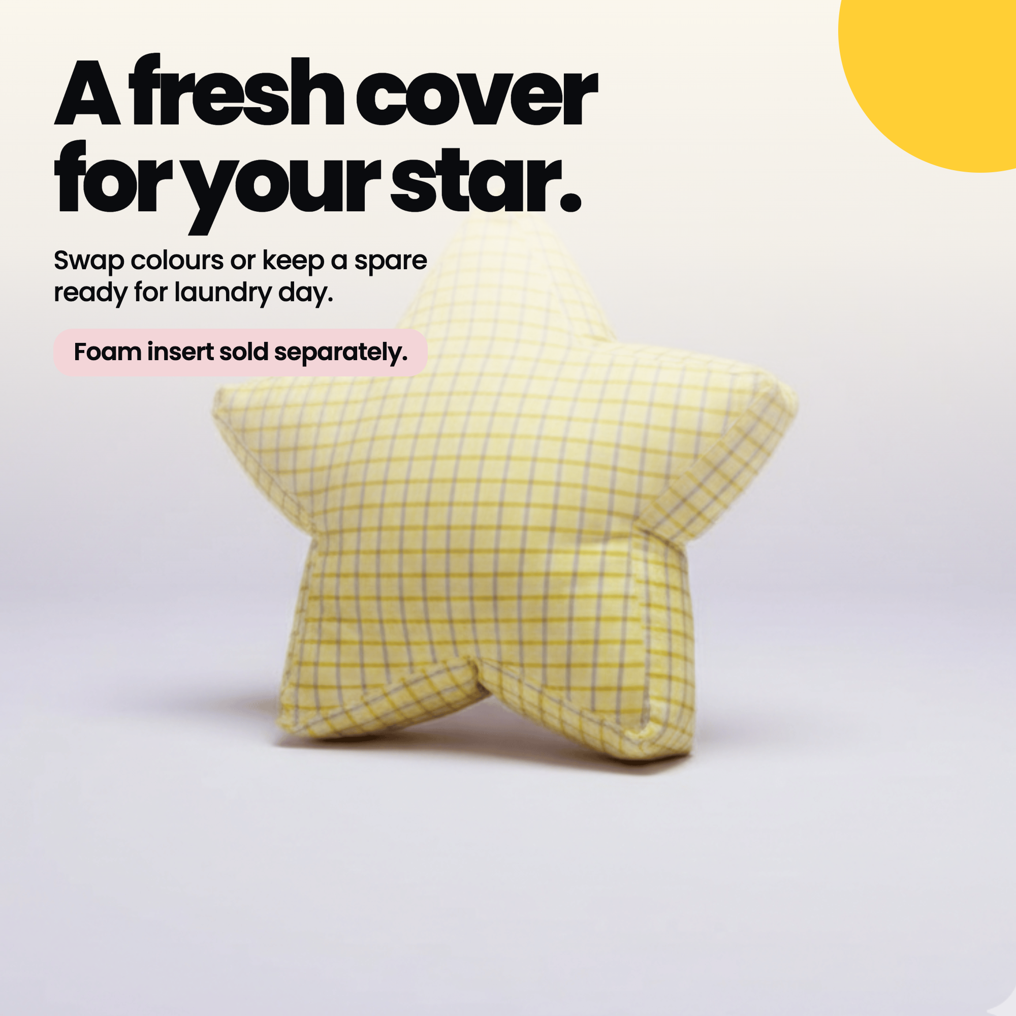 Fresh removable cover for a Small SuperStar Crash Pad, with foam insert sold separately